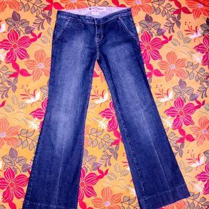 Gap Jeans, Ultra Low Rise Womens Denim Jeans, Wide Flair